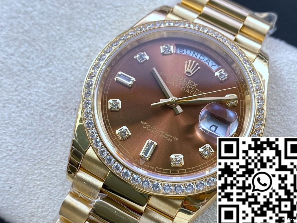 M128348RBR-0005 Factory Rolex Date EW Brown Day Dial 0125